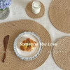 Placemat Vải Lanh Nhật Bản - Thảm Cách Nhiệt, Chống Bỏng Nồi Bát, Dệt Cỏ Độc Đáo 6