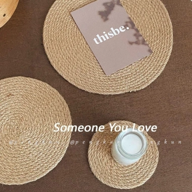 Placemat Vải Lanh Nhật Bản - Thảm Cách Nhiệt, Chống Bỏng Nồi Bát, Dệt Cỏ Độc Đáo 7