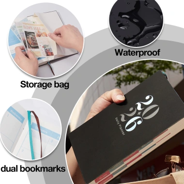Planner A5 bìa mềm da Tiếng Anh 2.026 - Lịch năm, tuần, ngày, sổ tay có túi sau, dành cho sinh viên & văn phòng phẩm - Giá chỉ 36.000₫ 5