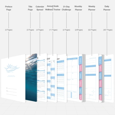 Planner A5 bìa mềm da Tiếng Anh 2.026 - Lịch năm, tuần, ngày, sổ tay có túi sau, dành cho sinh viên & văn phòng phẩm - Giá chỉ 36.000₫ 6