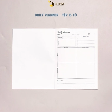 Planner STHM CT Daily Weekly Monthly - Giấy kem 190gsm 145x205mm, Đặt đứng, Giá 30.000đ 2 Planner STHM CT Daily Weekly Monthly - Giấy kem 190gsm 145x205mm, Đặt đứng, Giá 30.000đ 2