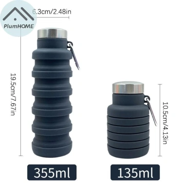 Plumhome Chai Nước Silicone Gập Được - Dụng Cụ Du Lịch, Cà Phê, Thể Thao, Nhỏ Gọn, Bền Bỉ, Giá 109.670 VND 9