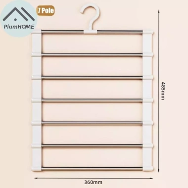 PlumHOME Móc Treo Quần Inox Gập Lại, Tiết Kiệm Không Gian Tủ Quần Áo