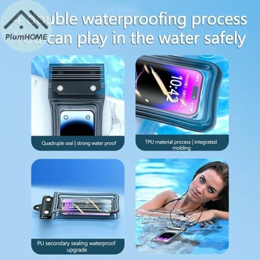 Plumhome Vỏ Điện Thoại Chống Nước Trong Suốt - Màn Hình Cảm Ứng, Túi Kín Bơi Lặn, Giá 42.012đ 4