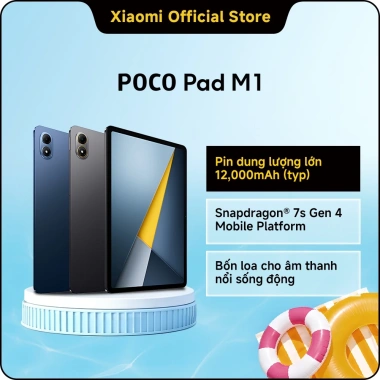 POCO Pad M1 8GB+256GB màn hình 12.1 120Hz 2.5K, Snapdragon 7s Gen4, 7.99 tr