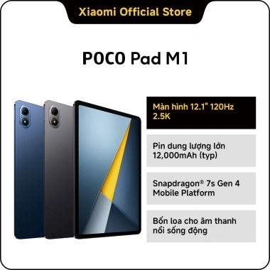 POCO Pad M1 8GB+256GB màn hình 12.1 120Hz 2.5K, Snapdragon 7s Gen4, 7.99 tr