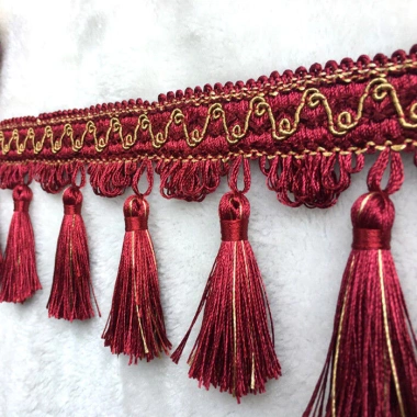 PomPom 1m Rèm Tua Rua Viền Vải DIY – Ruy Băng May Bọc Trang Trí Giá 73.396₫