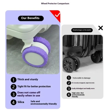 POOP 8 chiếc vali bánh xe bảo vệ vỏ silicon - Giá ưu đãi 49.867đ, bảo vệ hành lý 6