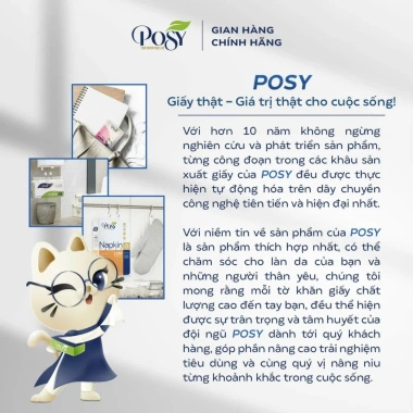 POSY Combo 5 cuộn 700g 2 lớp - Tiết kiệm cho văn phòng, công ty, giá chỉ 132.5k