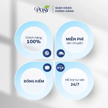 POSY Combo Gia Đình 2 Bìa GVS 10 Cuộn 3 Lớp Mềm Mịn Thoáng Nhẹ Tiết Kiệm 5