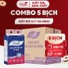 POSY Combo Thùng 5 Bịch Giấy Rút 1.280 Tờ 4 Lớp Mềm Mịn Tiết Kiệm Kèm Móc Treo 125k
