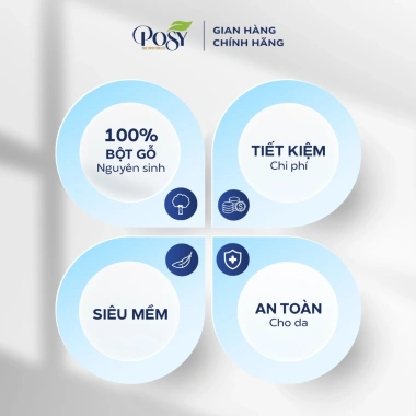 POSY Combo Thùng 5 Bịch Giấy Rút 1.280 Tờ 4 Lớp Mềm Mịn Tiết Kiệm Kèm Móc Treo 125k 6