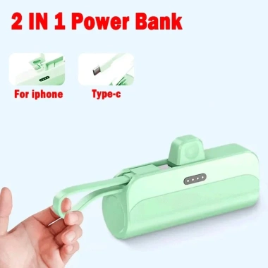 Power Bank Capsule Mini 5.000mAh Wireless Sạc nhanh Pin ngoài khẩn cấp cho iPhone Type-C - Giá ưu đãi 284.571₫