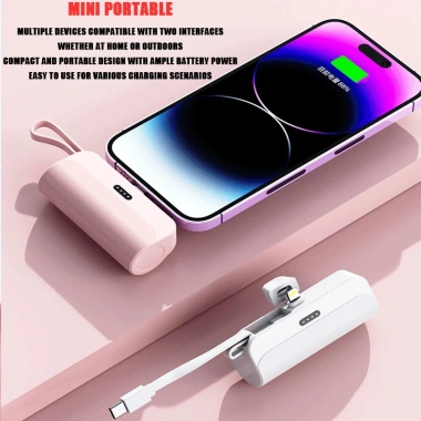 Power Bank Capsule Mini 5.000mAh Wireless Sạc nhanh Pin ngoài khẩn cấp cho iPhone Type-C - Giá ưu đãi 284.571₫ 6 Power Bank Capsule Mini 5.000mAh Wireless Sạc nhanh Pin ngoài khẩn cấp cho iPhone Type-C - Giá ưu đãi 284.571₫ 6
