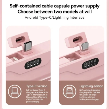 Power Bank Capsule Mini 5.000mAh Wireless Sạc nhanh Pin ngoài khẩn cấp cho iPhone Type-C - Giá ưu đãi 284.571₫