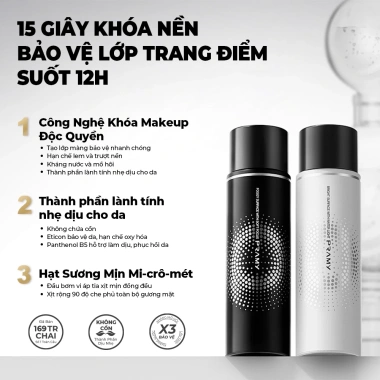 Pramy Xịt Khoá Nền Dưỡng Ẩm 30ml - Giữ Lớp Makeup Lâu Trôi, Spray Chính Hãng 79k