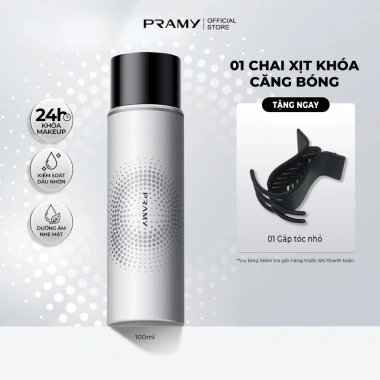 PRAMY Xịt Khóa Nền Makeup Tia Sương Mềm Mại 100ml - Khóa Chặt, Dưỡng Da, 169k