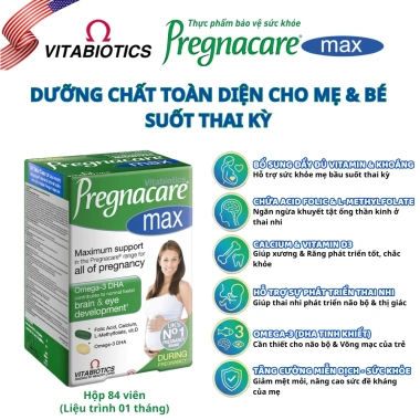Pregnacare Max Vitamin cho Phụ Nữ Mang Thai & Cho Con Bú - 84 viên Beautimax8, Giá 689.000 VND Pregnacare Max Vitamin cho Phụ Nữ Mang Thai & Cho Con Bú - 84 viên Beautimax8, Giá 689.000 VND