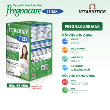 Pregnacare Max Vitamin cho Phụ Nữ Mang Thai & Cho Con Bú - 84 viên Beautimax8, Giá 689.000 VND