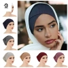 PRICH Ramadan Ribbed Hijab Nữ Dây Buộc Bandana Full Cover Co Giãn Mũ Turban Hồi Giáo 47.520 VND