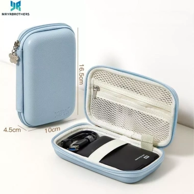 PU Cáp Dữ Liệu Túi Vỏ Cứng cho Power Bank - Chống Sốc, Nén, Bảo Quản Đĩa Cứng