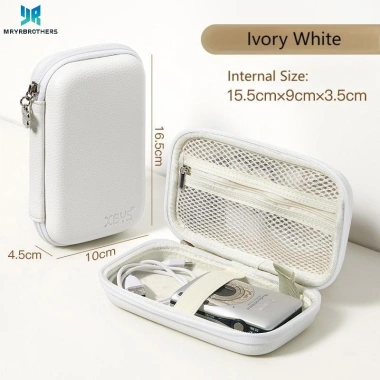 PU Cáp Dữ Liệu Túi Vỏ Cứng cho Power Bank - Chống Sốc, Nén, Bảo Quản Đĩa Cứng