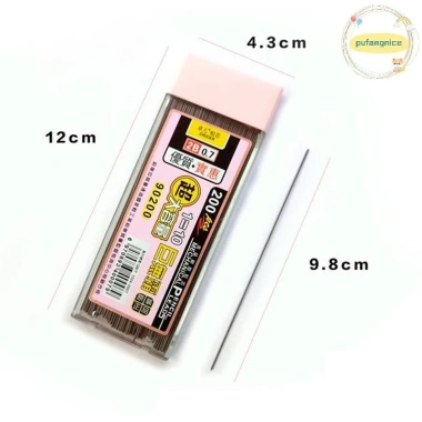 Pufangnice 200 Cái Hộp Chì 2B - Bút Chì Cơ Nạp Lại Tự Động, Chì Mới VN 5