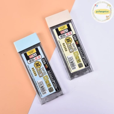 Pufangnice 200 Cái Hộp Chì 2B - Bút Chì Cơ Nạp Lại Tự Động, Chì Mới VN 8