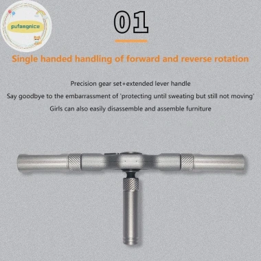 Pufangnice 42 trong 1 bộ tuốc nơ vít Ratchet từ tính tháo rời, T-Handle Magneticizer, mô‑men xoắn đa năng DIY 2 Pufangnice 42 trong 1 bộ tuốc nơ vít Ratchet từ tính tháo rời, T-Handle Magneticizer, mô‑men xoắn đa năng DIY 2