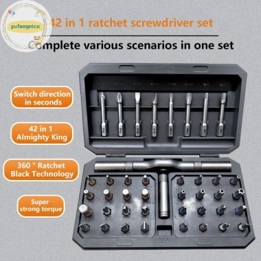 Pufangnice 42 trong 1 bộ tuốc nơ vít Ratchet từ tính tháo rời, T-Handle Magneticizer, mô‑men xoắn đa năng DIY 7 Pufangnice 42 trong 1 bộ tuốc nơ vít Ratchet từ tính tháo rời, T-Handle Magneticizer, mô‑men xoắn đa năng DIY 7
