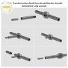 Pufangnice 42 trong 1 bộ tuốc nơ vít Ratchet từ tính tháo rời, T-Handle Magneticizer, mô‑men xoắn đa năng DIY 9