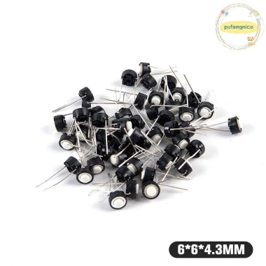 Pufangnice 50 chiếc ALPS Tact 6x6 4.3mm/5mm Nút nhấn xúc giác DIP VN - Giá ưu đãi 66.220 VND 10