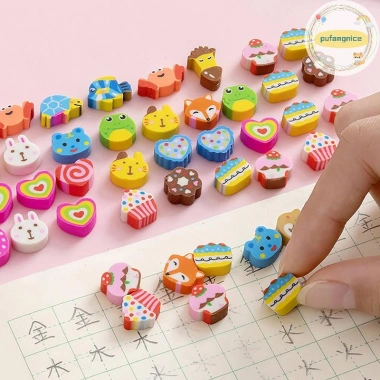 Pufangnice 50 Túi Tẩy Bút Chì Cao Su Động Vật Trái Cây Giáng Sinh - 45.980 VND 4