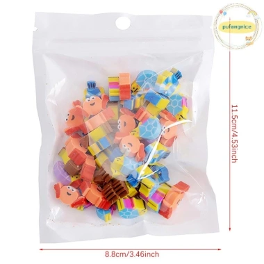 Pufangnice 50 Túi Tẩy Bút Chì Cao Su Động Vật Trái Cây Giáng Sinh - 45.980 VND 5