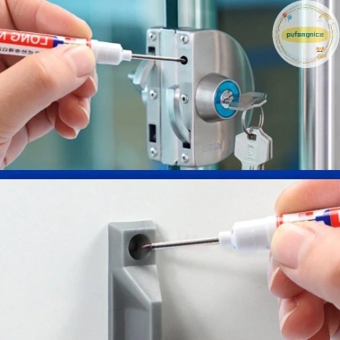 Pufangnice Bút đánh dấu dài gỗ đa năng cho phòng tắm, trang trí lỗ sâu, chỉ 35.310₫ 7