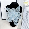 Pufangnice Hoa Ba Chiều Nhiều Lớp Organza Pha Lê Đính Ngọc Trai - Trâm Phụ Kiện Trang Trí VN Giá Ưu Đãi 91.850 VND 3