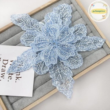 Pufangnice Hoa Ba Chiều Nhiều Lớp Organza Pha Lê Đính Ngọc Trai - Trâm Phụ Kiện Trang Trí VN Giá Ưu Đãi 91.850 VND 14