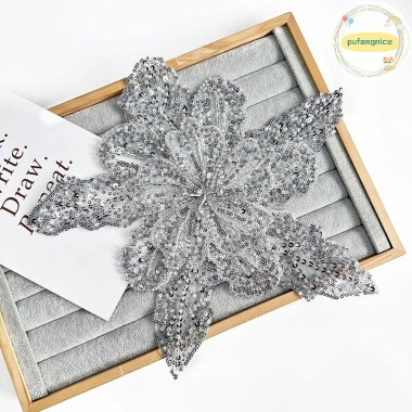 Pufangnice Hoa Ba Chiều Nhiều Lớp Organza Pha Lê Đính Ngọc Trai - Trâm Phụ Kiện Trang Trí VN Giá Ưu Đãi 91.850 VND 18