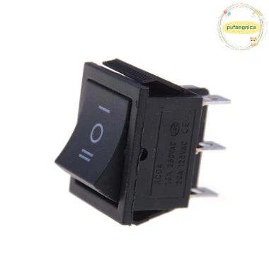 Pufangnice KCD4 Rocker Đen DPDT 6 Pin 16A/20A 250V-125V Bật/Tắt Giá 38.720₫ 2
