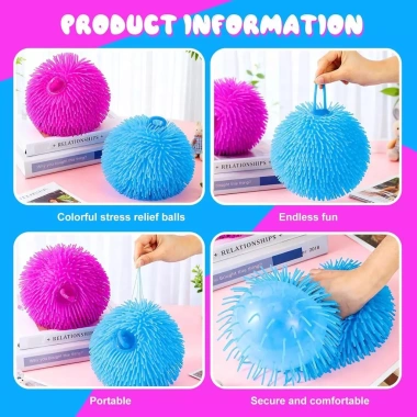 Puffer Ball 17cm Đồ chơi giảm căng thẳng, búp nảy, rèn luyện giác quan cho trẻ em