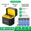 PUJIMAX Bộ sạc pin thông minh 8 khe 1.5V Li-ion AA 4.255mWh - Tự động ngắt, chống sạc quá mức, chỉ 367.999k VND