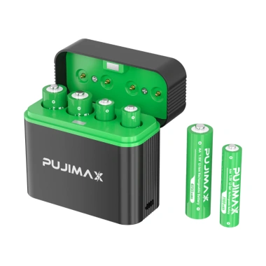 Pujimax Hộp Sạc Pin AA/AAA 1.5V Thông Minh 2.025, Type C, Sạc Nhanh, Bảo Vệ Pin, 229.999 10