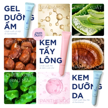 Pumberry Combo Tẩy Ria Mép Nữ 3 Bước Dịu Nhẹ An Toàn và Dưỡng Da Hộp 3 Tuýp 15-20-15g Giá Ưu Đãi 169k 3