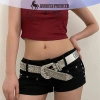 Punk Y2K Thắt Lưng Nữ Kim Cương Kim Loại - Dây Quần Jean Trang Trí Cay Bé Gái