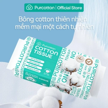 Purcotton Khăn Lau Mặt 100% Cotton Tự Nhiên - Dưỡng Sáng Da Nhạy Cảm Giá 54.800 VND 4