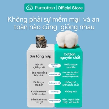 Purcotton Khăn Lau Mặt 100% Cotton Tự Nhiên - Dưỡng Sáng Da Nhạy Cảm Giá 54.800 VND 8