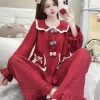 Pyjama dài bèo 3 nơ siêu hot chất vân mây DD99 - Giảm giá sốc, chỉ 139k 10