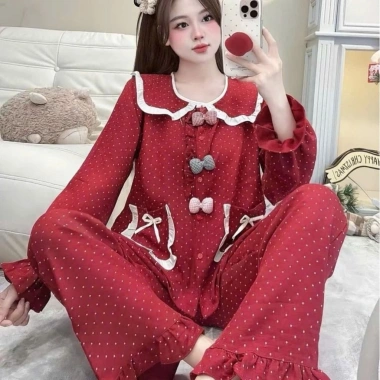 Pyjama dài bèo 3 nơ siêu hot chất vân mây DD99 - Giảm giá sốc, chỉ 139k 10 Pyjama dài bèo 3 nơ siêu hot chất vân mây DD99 - Giảm giá sốc, chỉ 139k 10