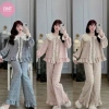 Pyjama dài bèo ren hình Tiểu Thư chất liệu mềm mát, set 2 giá ưu đãi 135k