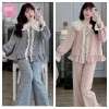 Pyjama dài bèo ren hình Tiểu Thư chất liệu mềm mát, set 2 giá ưu đãi 135k 2